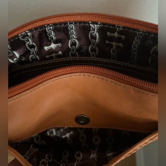 Tignanello | Orange Leather Crossbody Bag - Picture 8 of 11